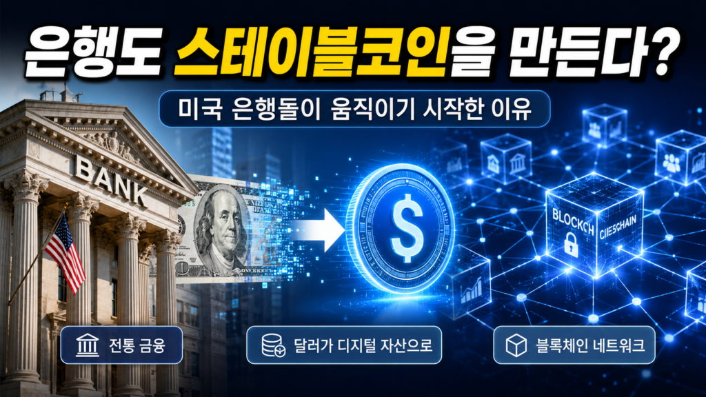 은행 스테이블코인과 미국 은행의 블록체인 금융