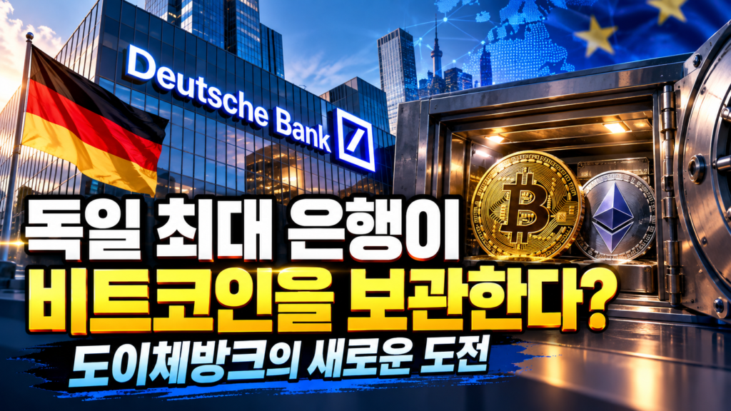 독일 도이체방크의 비트코인과 이더리움 디지털자산 수탁 서비스 출시 계획을 설명하는 대표이미지