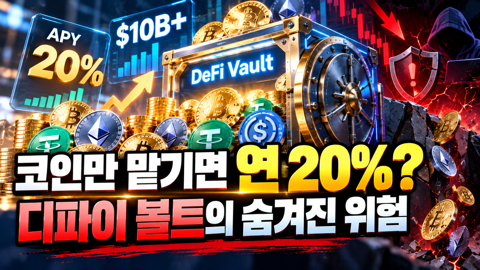 디파이 볼트 코인 예치 연 20% 이자율 및 원금 손실 위험 안내